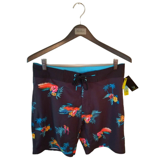 Burnside Board Men's Shorts Multicolor NWT‎ Size 33/34 inseam 8 - Picture 1 of 9